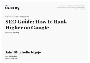 How to Rank higher on Google- Udemy